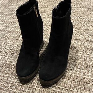 Dkny black Suede Ankle Boots
